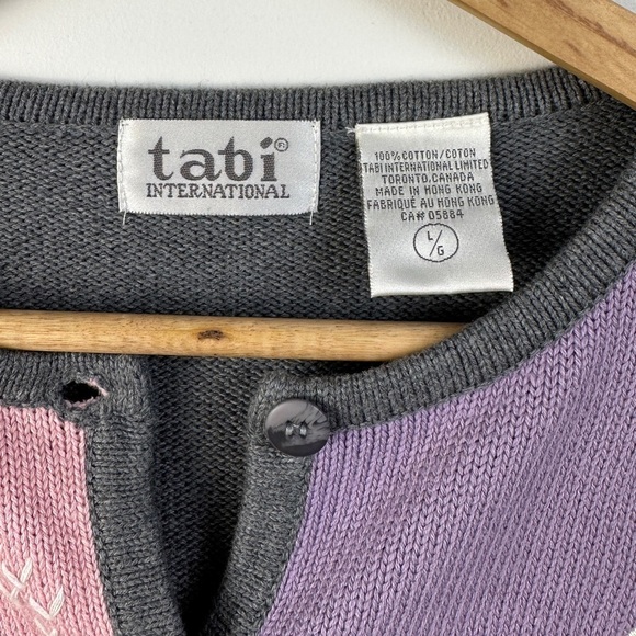 Tabi Festive Embroidered Cardigan - Cotton - Size L - Picture 3 of 6